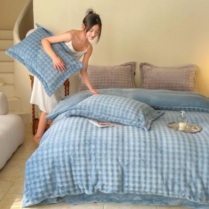 佳居缘 2023新款A类兔兔绒四件套柔软亲肤绒轻奢套件 静兰