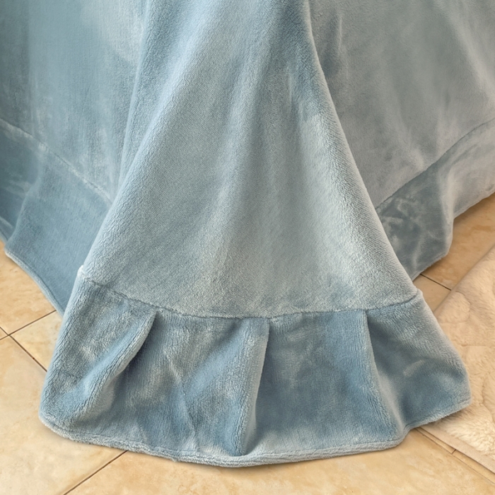 91家纺网 家纺一手货源 找家纺 佳居缘 2023新款A类兔兔绒四件套柔软亲肤绒轻奢套件 静兰