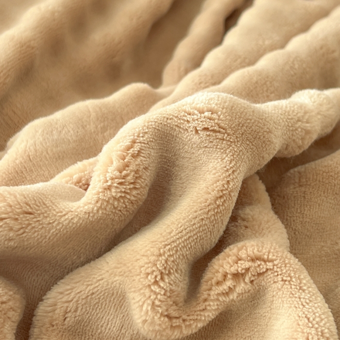 91家纺网 家纺一手货源 找家纺 佳居缘 2023新款A类兔兔绒四件套柔软亲肤绒轻奢套件 卡其