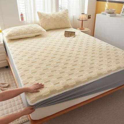 91家纺网 家纺一手货源 找家纺 （总）舒居家纺 2025新款A类兔兔提花立体牛奶绒双层床笠