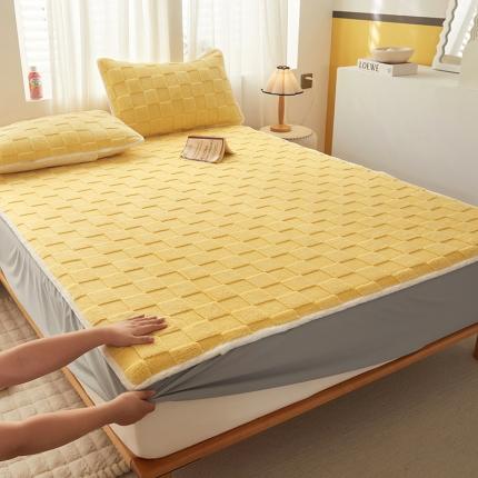 91家纺网 家纺一手货源 找家纺 （总）舒居家纺 2025新款A类兔兔提花立体牛奶绒双层床笠