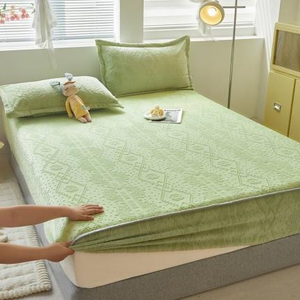 91家纺网 家纺一手货源 找家纺 （总）舒居家纺 2023新款A类立体剪花牛奶绒床笠