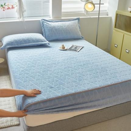 91家纺网 家纺一手货源 找家纺 （总）舒居家纺 2023新款A类立体剪花牛奶绒床笠