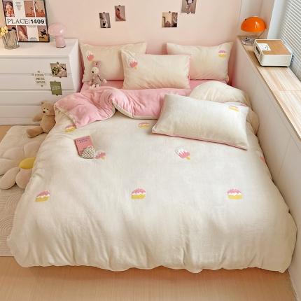 91家纺网 家纺一手货源 找家纺 （总）红嘴企鹅 2025新品卡通毛巾绣牛奶绒套件含买家秀