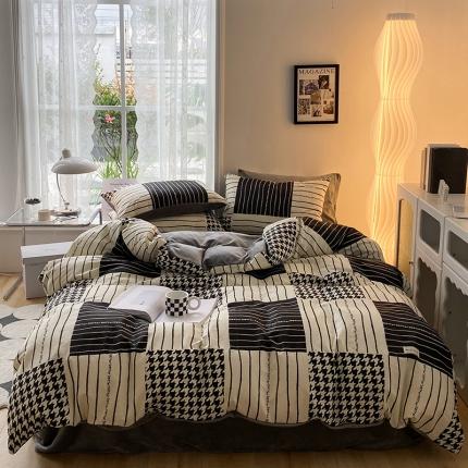 91家纺网 家纺一手货源 找家纺 （总）红嘴企鹅 2025新款棉加绒保暖四件套含买家秀