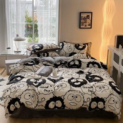 91家纺网 家纺一手货源 找家纺 （总）红嘴企鹅 2025新款棉加绒保暖四件套含买家秀