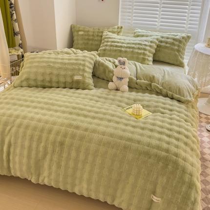 91家纺网 家纺一手货源 找家纺 （总）红嘴企鹅 2025新款泡泡绒兔绒四件套含买家秀