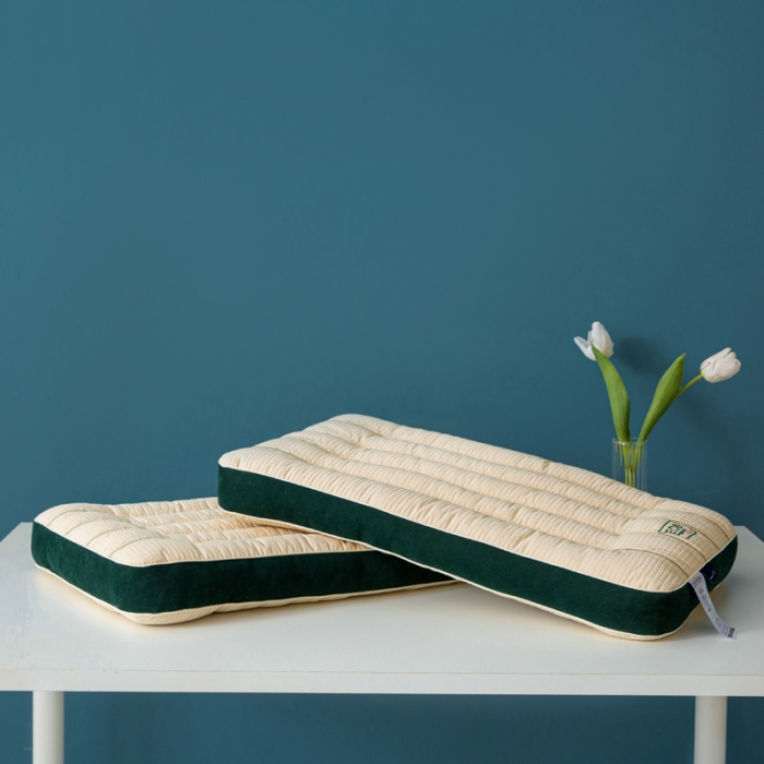 91家纺网 家纺一手货源 找家纺 （总）拾光枕芯 2023新款绿色高弹有机枕枕头枕芯