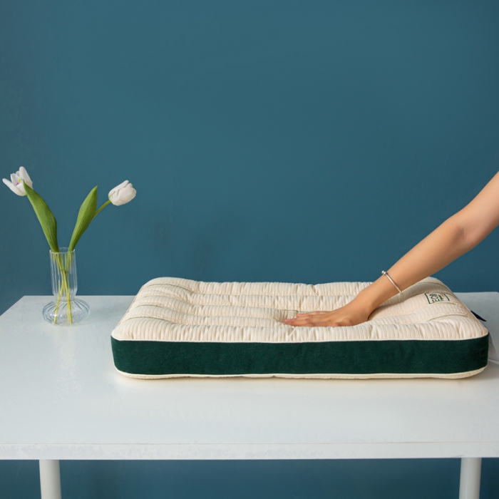 91家纺网 家纺一手货源 找家纺 （总）拾光枕芯 2023新款绿色高弹有机枕枕头枕芯