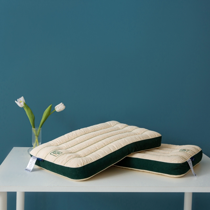 91家纺网 家纺一手货源 找家纺 （总）拾光枕芯 2023新款绿色高弹有机枕枕头枕芯