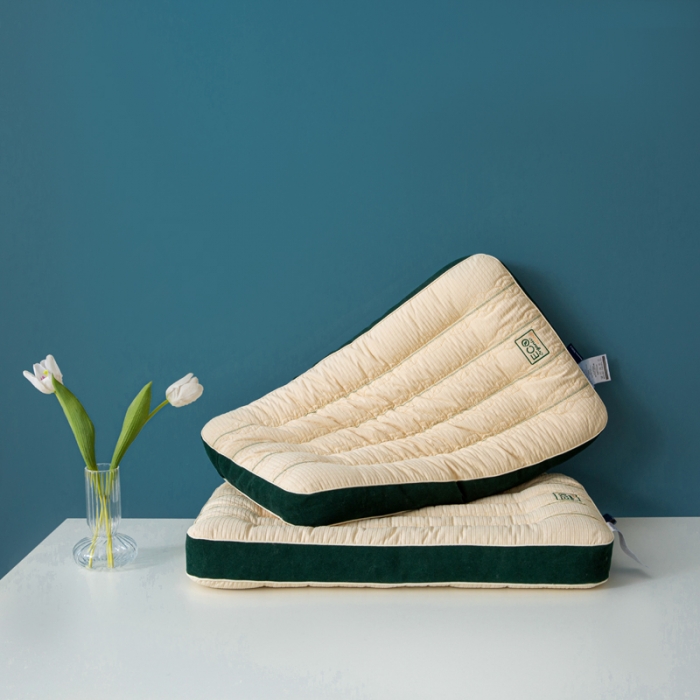 91家纺网 家纺一手货源 找家纺 （总）拾光枕芯 2023新款绿色高弹有机枕枕头枕芯