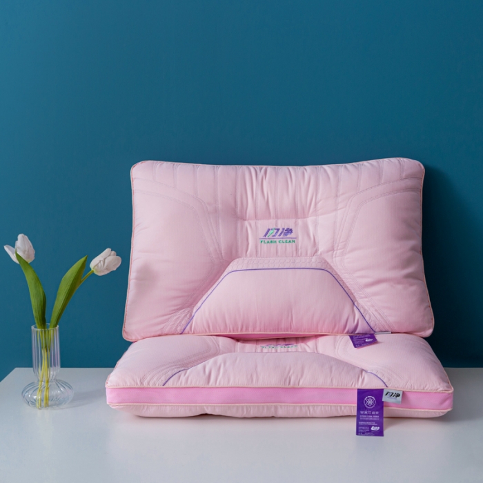 91家纺网 家纺一手货源 找家纺 拾光枕芯 2023新款闪净定型枕枕头枕芯 48*74cm/只 粉