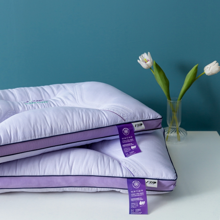 91家纺网 家纺一手货源 找家纺 拾光枕芯 2023新款闪净定型枕枕头枕芯 48*74cm/只 紫