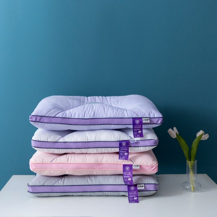 91家纺网 家纺一手货源 找家纺 拾光枕芯 2023新款闪净定型枕枕头枕芯 48*74cm/只 紫