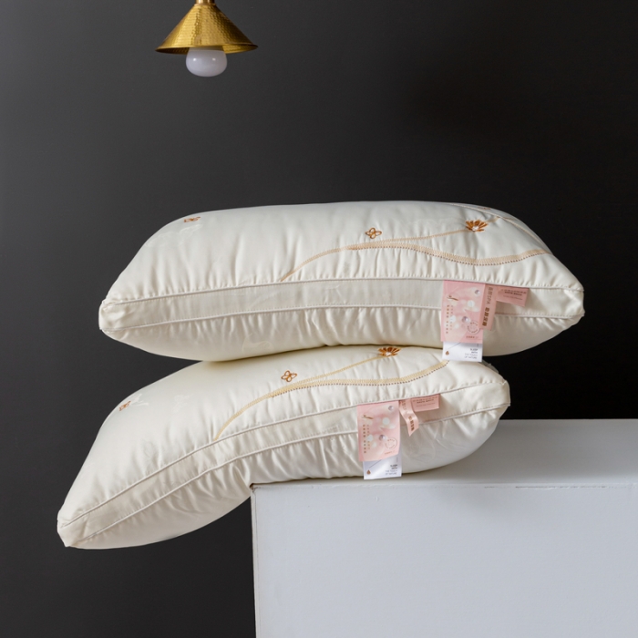 91家纺网 家纺一手货源 找家纺 （总）拾光枕芯 2023新款提花蝴蝶珍珠枕枕头枕芯