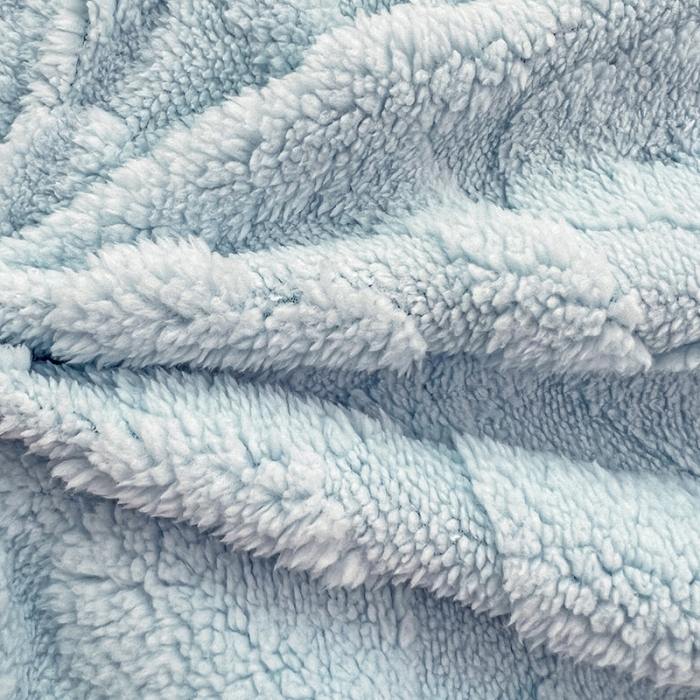 91家纺网 家纺一手货源 找家纺 澳梵 2023新款温柔梦境花梦塔芙绒韩版四件套 格子铺-蓝色