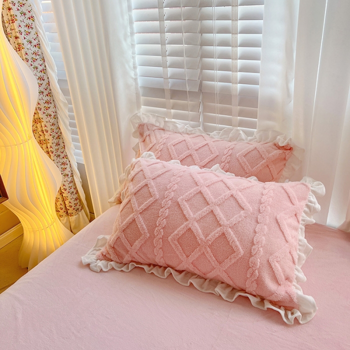 91家纺网 家纺一手货源 找家纺 澳梵 2023新款温柔梦境花梦塔芙绒韩版四件套 温柔梦境-暖粉