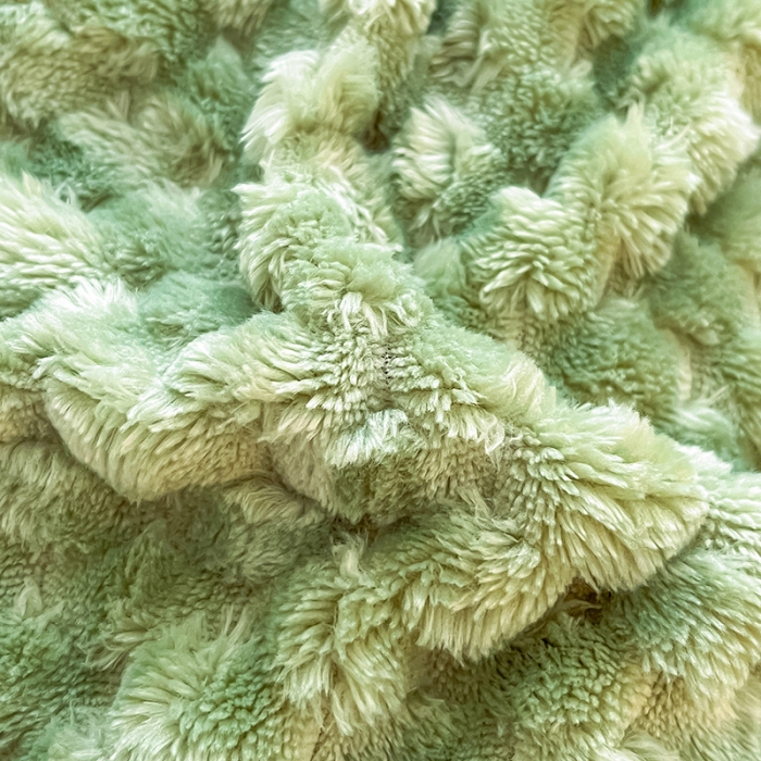 91家纺网 家纺一手货源 找家纺 澳梵家居 2023新款印花豆豆绒牛奶绒四件套 豆豆草绿