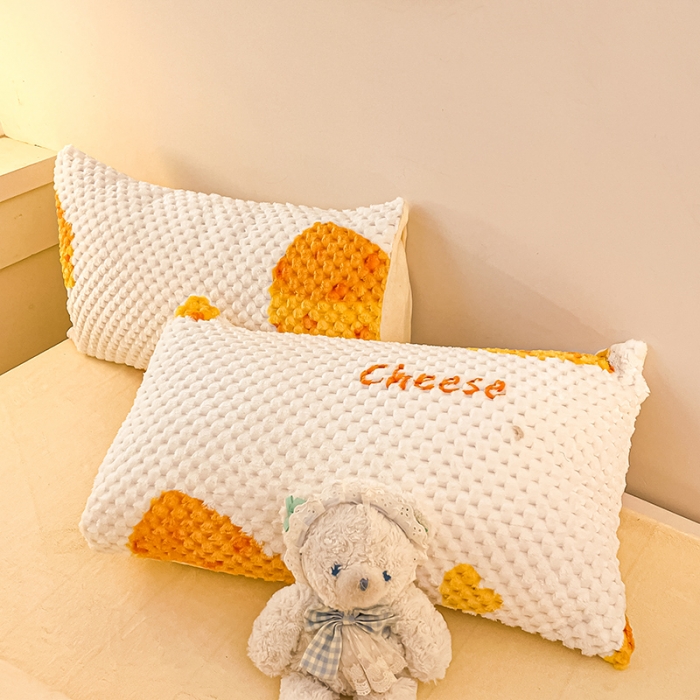 91家纺网 家纺一手货源 找家纺 澳梵家居 2023新款印花豆豆绒牛奶绒四件套 奶酪芝士