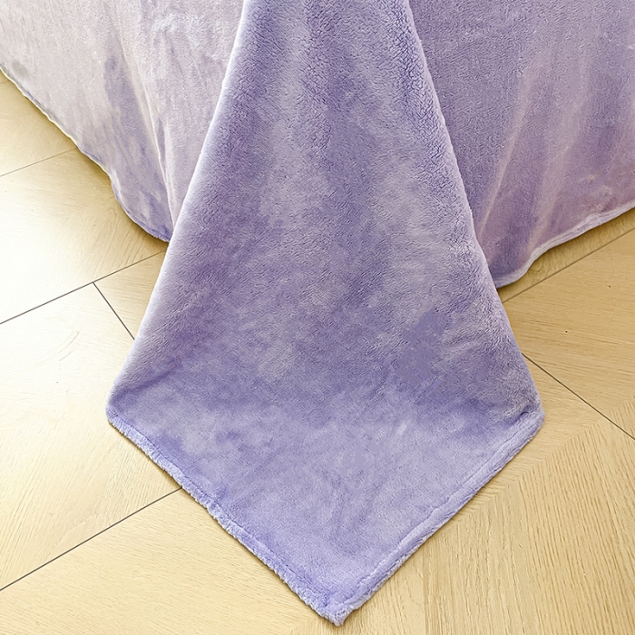 91家纺网 家纺一手货源 找家纺 澳梵家居 2023新款印花豆豆绒牛奶绒四件套 紫樱桃