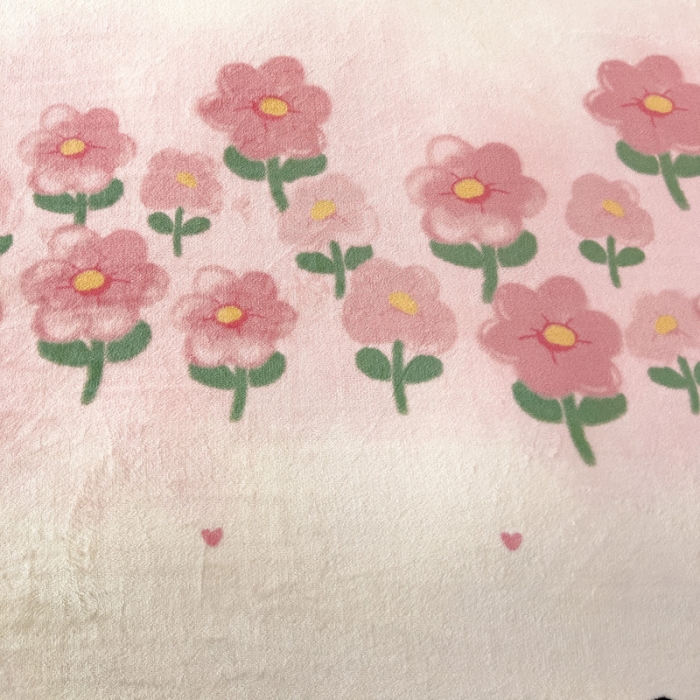 91家纺网 家纺一手货源 找家纺 宜家坊 2023新款小清新加厚印花牛奶绒四件套 简单款-花香四溢