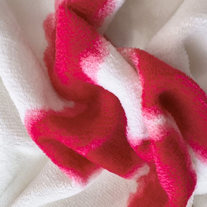 91家纺网 家纺一手货源 找家纺 宜家坊 2023新款小清新加厚印花牛奶绒四件套 简单款-花颜-白