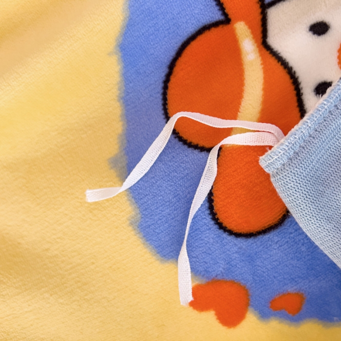 91家纺网 家纺一手货源 找家纺 宜家坊 2023新款小清新加厚印花牛奶绒四件套 简单款-加油鸭