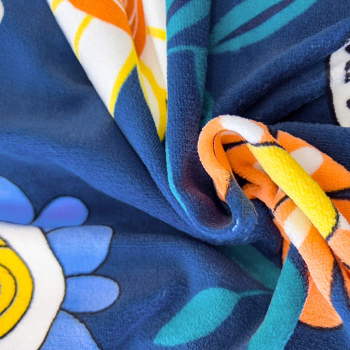 91家纺网 家纺一手货源 找家纺 宜家坊 2023新款小清新加厚印花牛奶绒四件套 简单款-秘密花园