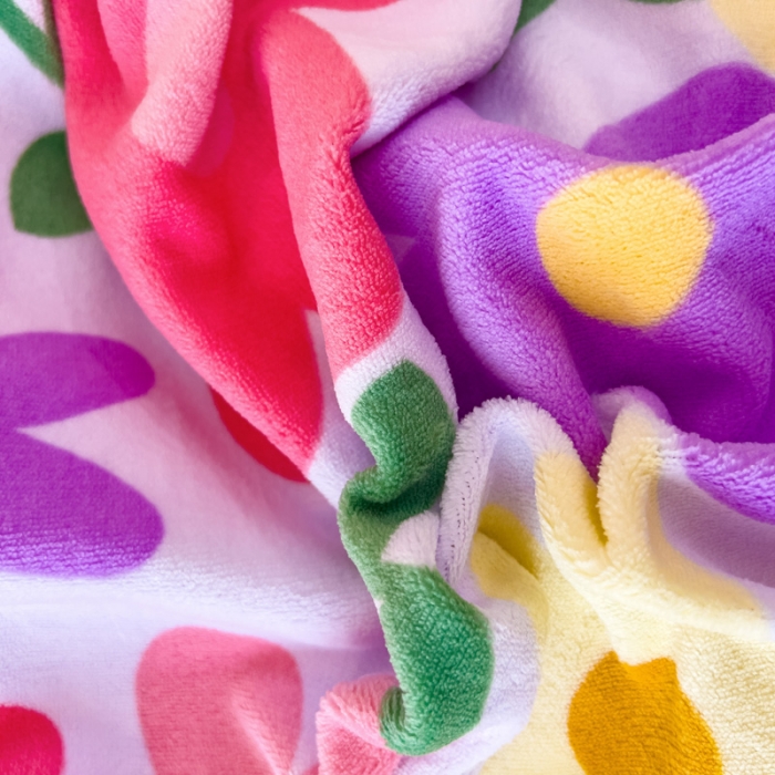 91家纺网 家纺一手货源 找家纺 宜家坊 2023新款小清新加厚印花牛奶绒四件套 简单款-紫色花园