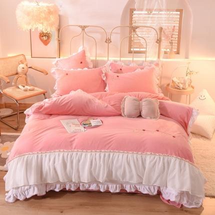 91家纺网 家纺一手货源 找家纺 （总）欧冠 2023公主风倾城牛奶绒四件套