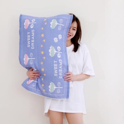 91家纺网 家纺一手货源 找家纺 （总）朴尔 2023新款柔棉花间风系列三层纱布枕巾52x78cm/对