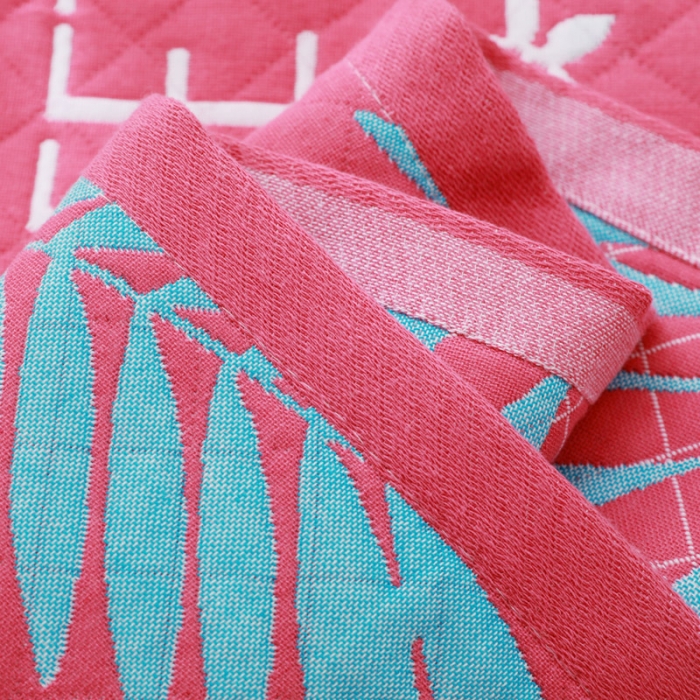 91家纺网 家纺一手货源 找家纺 （总）朴尔 2023新款柔棉花间风系列三层纱布枕巾52x78cm/对