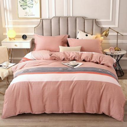 91家纺网 家纺一手货源 找家纺 总-2024新款典雅系多规格活性全棉磨毛四件套纯棉磨毛四件套床单床笠款