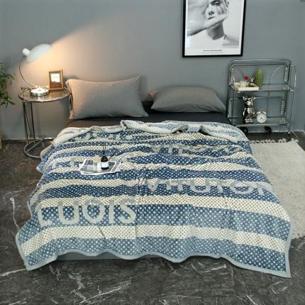 倩鹿 2023年新品法兰绒毯子午睡毯沙发盖毯空调毯 罗意威