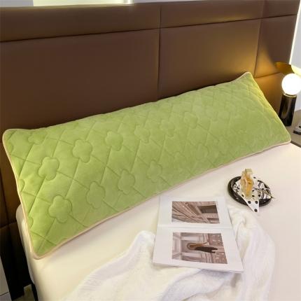 91家纺网 家纺一手货源 找家纺 （总）梦舒羽 2025新款牛奶绒夹棉长枕套宿舍双人枕芯套