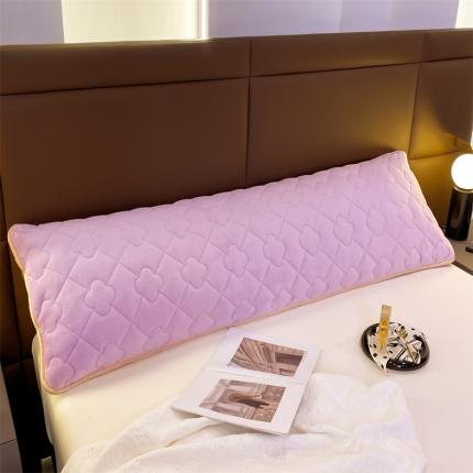 91家纺网 家纺一手货源 找家纺 （总）梦舒羽 2025新款牛奶绒夹棉长枕套宿舍双人枕芯套