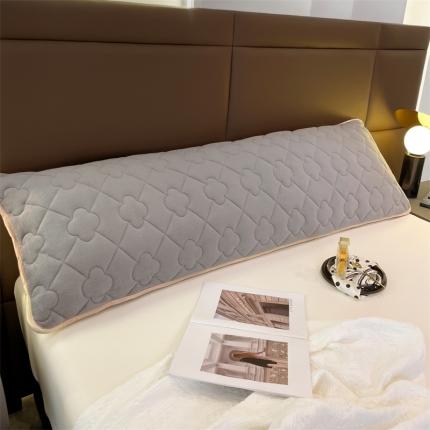 91家纺网 家纺一手货源 找家纺 （总）梦舒羽 2025新款牛奶绒夹棉长枕套宿舍双人枕芯套