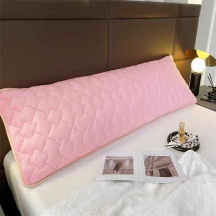 91家纺网 家纺一手货源 找家纺 （总）梦舒羽 2025新款牛奶绒夹棉长枕套宿舍双人枕芯套