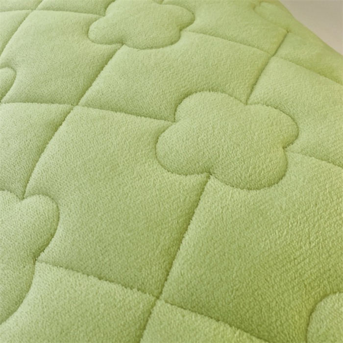 91家纺网 家纺一手货源 找家纺 梦舒羽 2025新款牛奶绒夹棉长枕套宿舍双人枕芯套 芥末绿