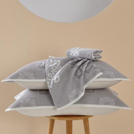 91家纺网 家纺一手货源 找家纺 （总）朴尔 2023新款全棉纱布蜂窝结构系列枕巾系列52x78cm/对