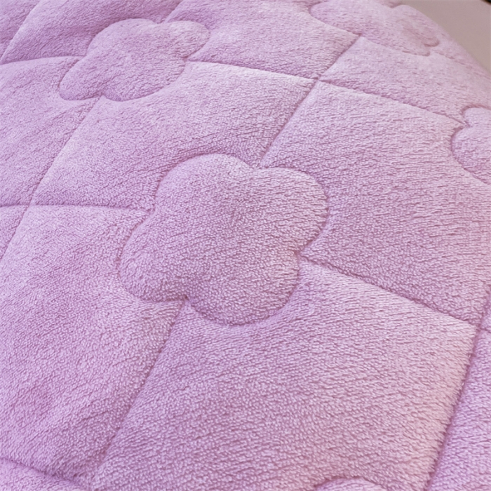 91家纺网 家纺一手货源 找家纺 梦舒羽 2025新款牛奶绒夹棉长枕套宿舍双人枕芯套 玫瑰紫