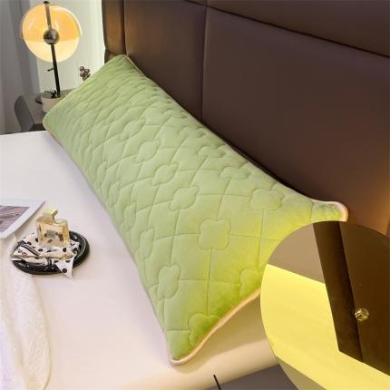 91家纺网 家纺一手货源 找家纺 （总）新款牛奶绒夹棉长枕套宿舍双人枕芯套