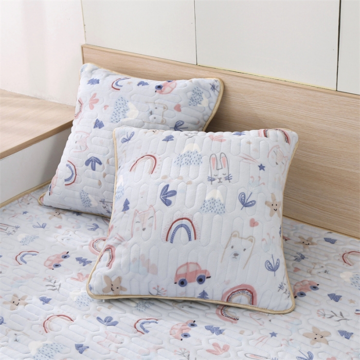 91家纺网 家纺一手货源 找家纺 美优兰 2025秋冬新款牛奶绒榻榻米垫床盖（可定制） 可爱甜心