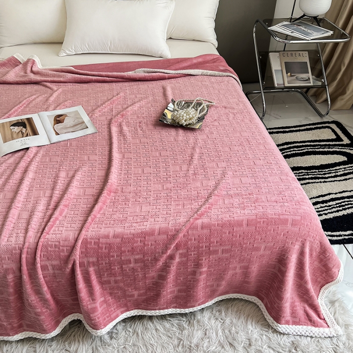 91家纺网 家纺一手货源 找家纺 （总）小米笠 2023新款立体剪花牛奶绒毯