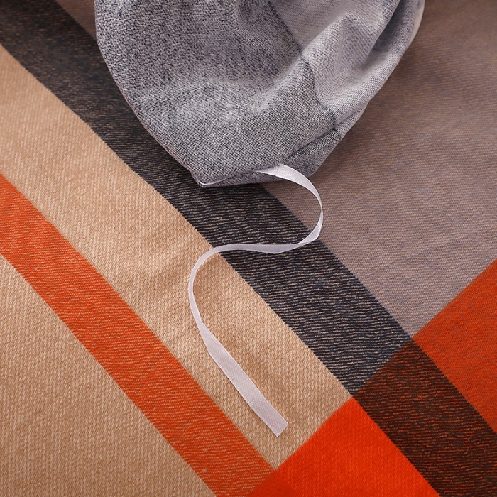 91家纺网 家纺一手货源 找家纺 晶缦 2023新款典雅系全棉活性磨毛四件套 铂金时代灰