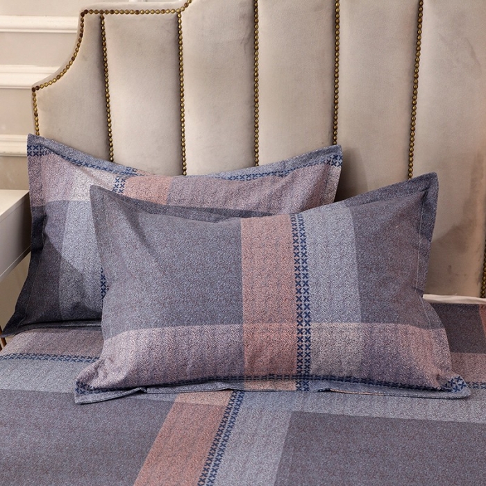 91家纺网 家纺一手货源 找家纺 晶缦 2023新款典雅系全棉活性磨毛四件套 布拉格