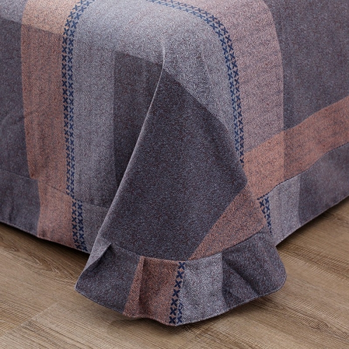 91家纺网 家纺一手货源 找家纺 晶缦 2023新款典雅系全棉活性磨毛四件套 布拉格