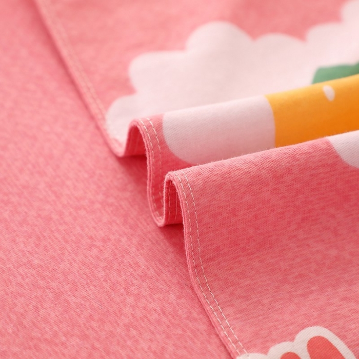 91家纺网 家纺一手货源 找家纺 晶缦 2023新款典雅系全棉活性磨毛四件套 草莓爱恋粉