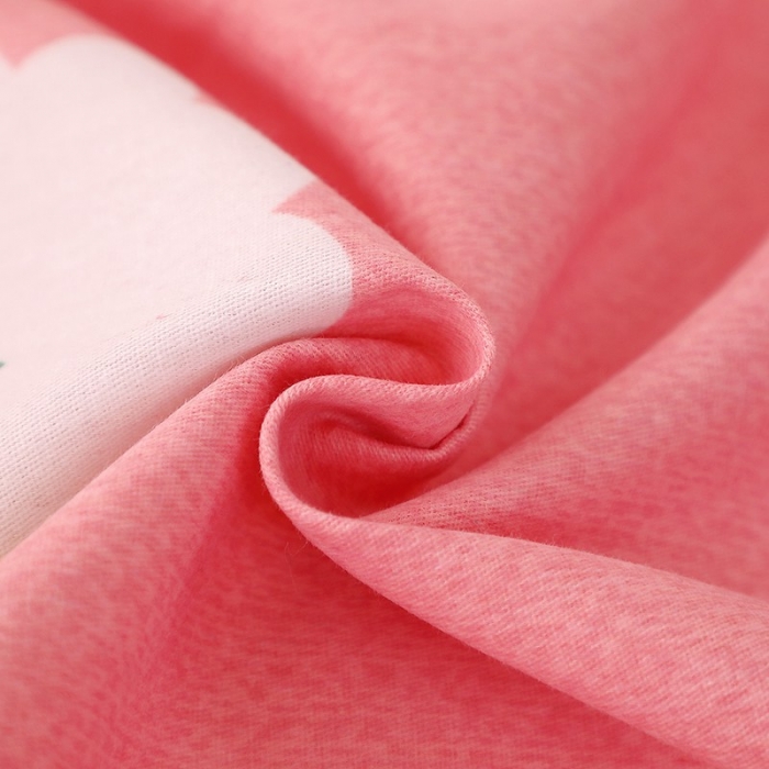 91家纺网 家纺一手货源 找家纺 晶缦 2023新款典雅系全棉活性磨毛四件套 草莓爱恋粉