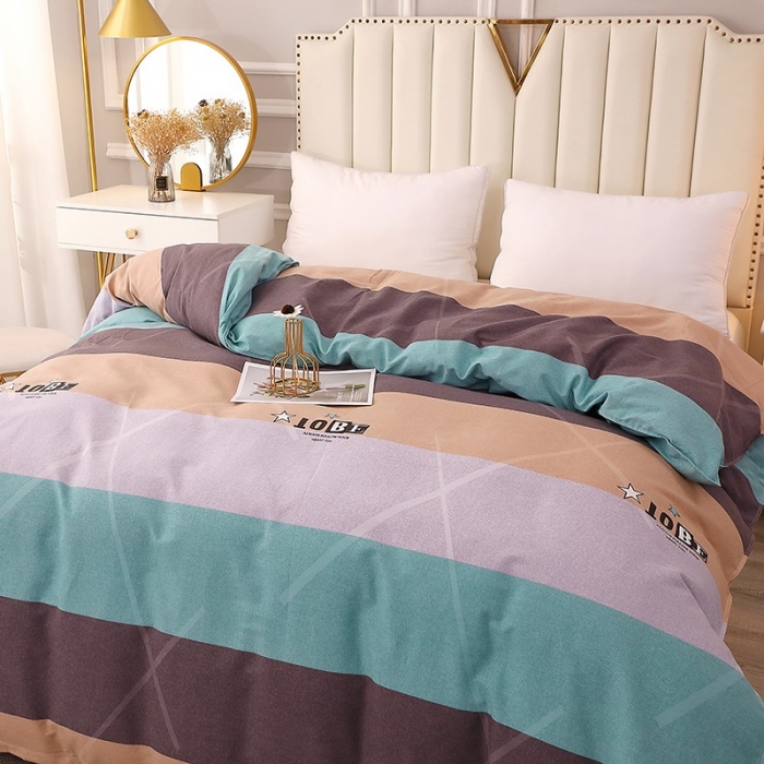 91家纺网 家纺一手货源 找家纺 晶缦 2023新款典雅系全棉活性磨毛四件套 曼哈顿